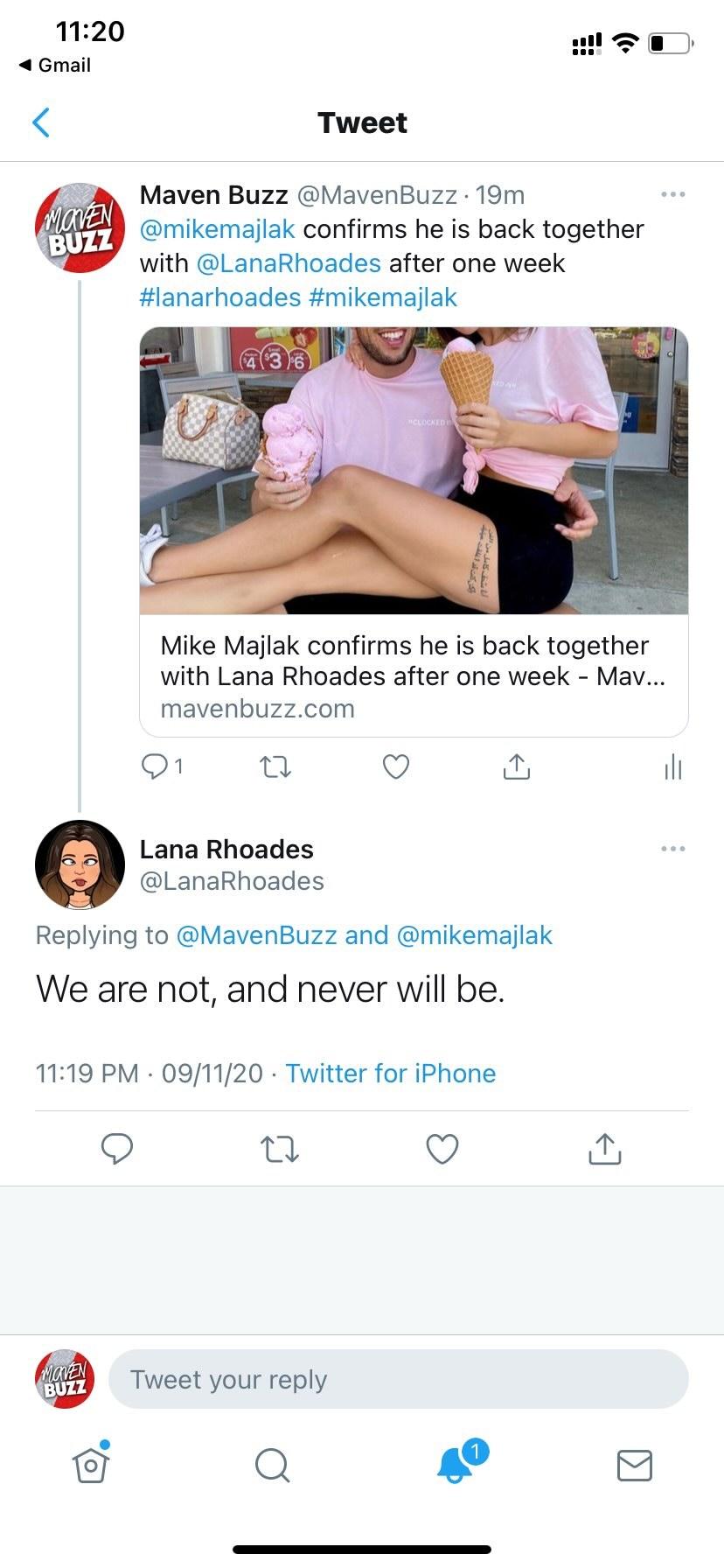 Lana Rhoades confirms that she isn’t and won’t be dating Mike Majlak ...
