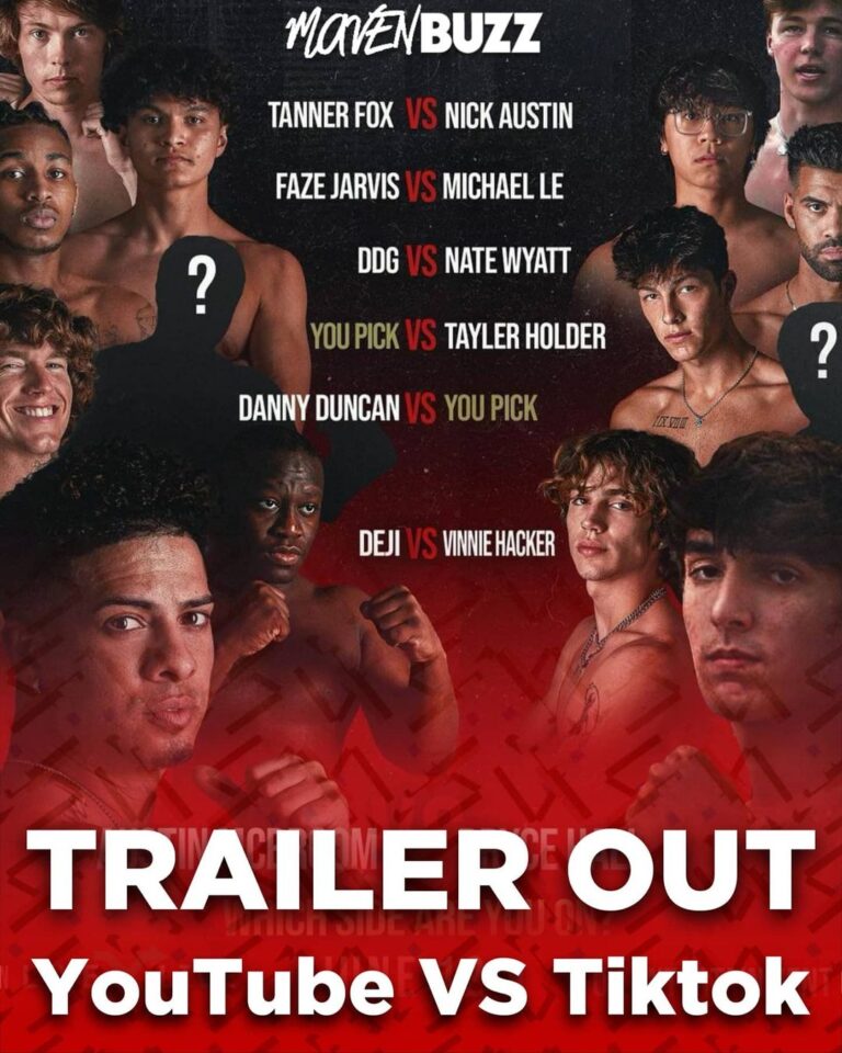 Youtube Vs Tiktok Boxing Event Official Trailer Out Now - Maven Buzz