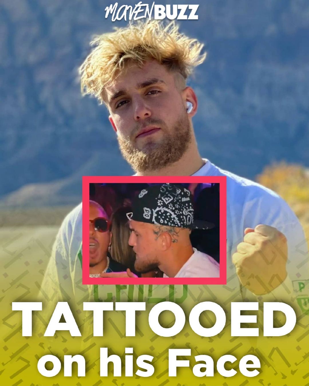 Jake Paul added a new face tattoo to his collection Maven Buzz