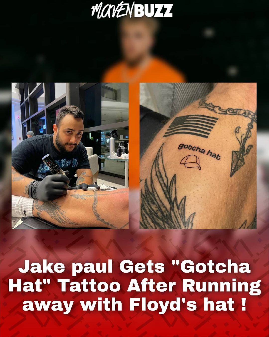 Jake Paul starts a merch store and ‘Gotcha Hat’ Tattoo after the press ...